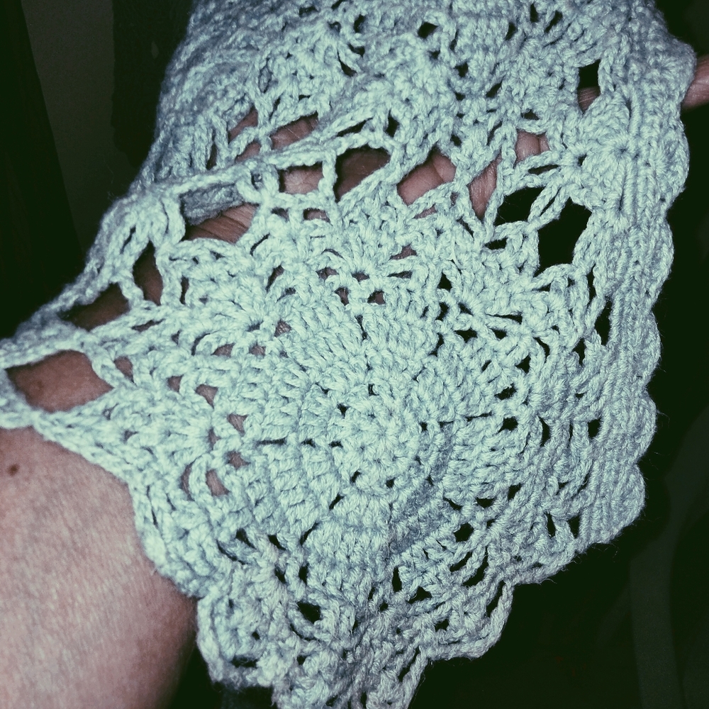 Hand crocheted midi sweater. - Picture 5 of 5